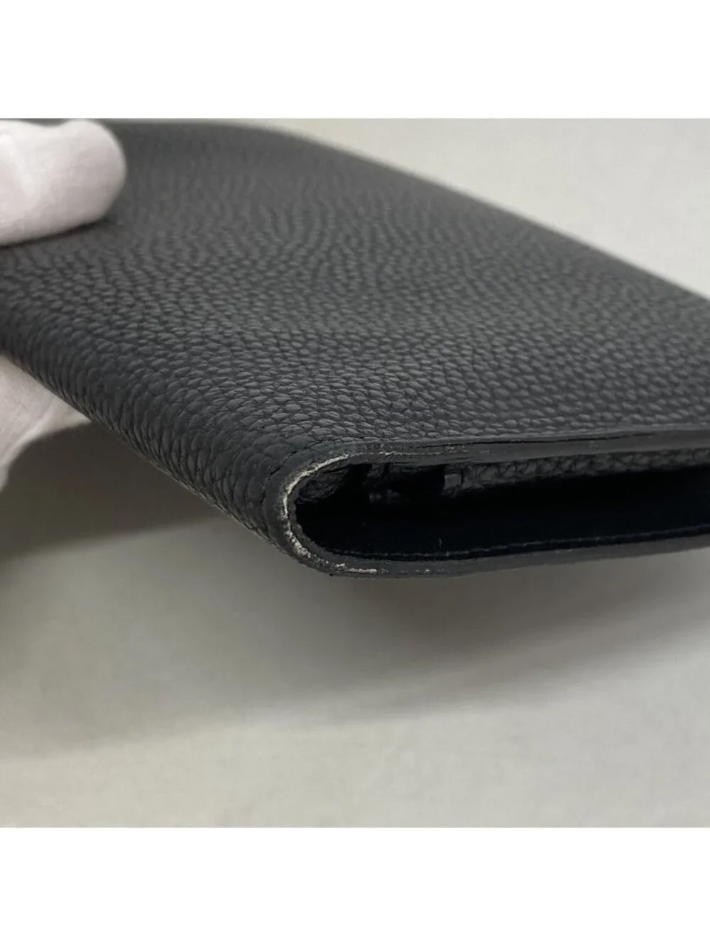 Hermes Wallet Dogon GM Togo Black Silver